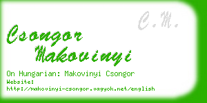 csongor makovinyi business card